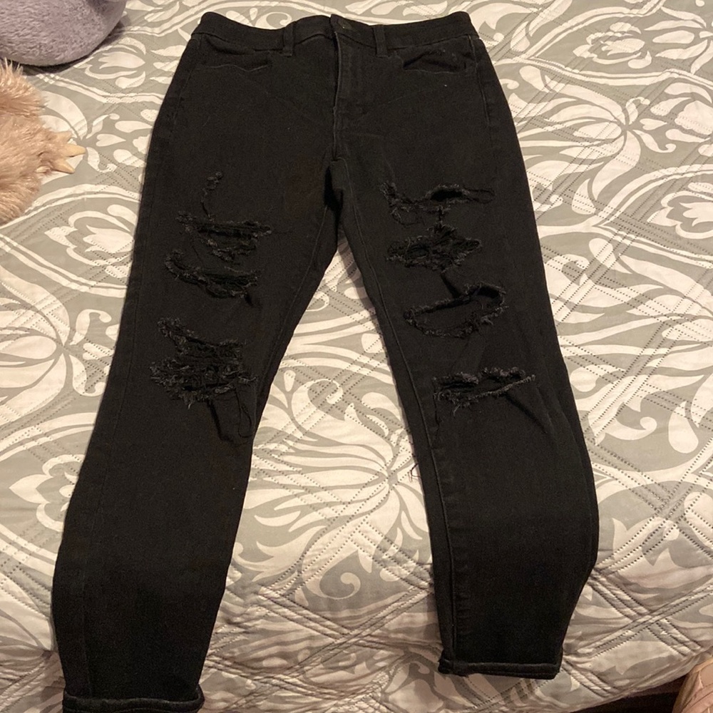 COPY - black rip jeans